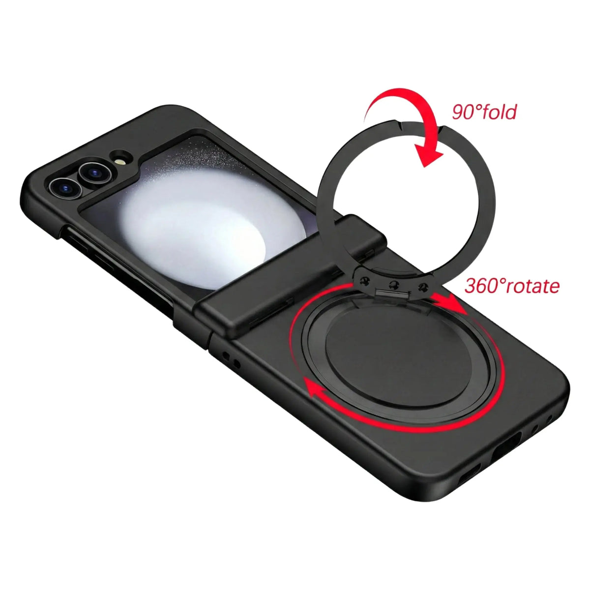 Z Flip Magnetic Rotation Ring Case