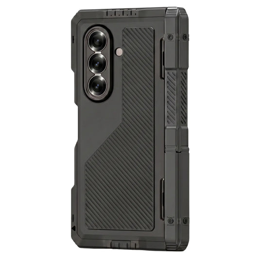 Vanguard H1 Samsung Galaxy Z Fold 7 tough case — multi-layer tactical black armor with deployable kickstand