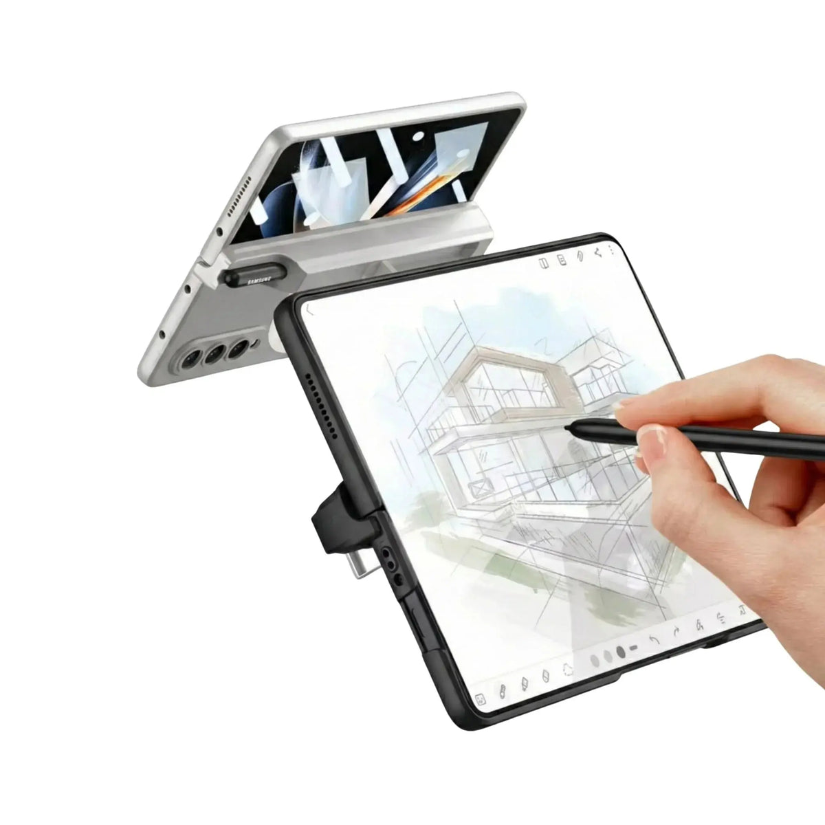 Z Fold Hinge & S-Pen Holder Case