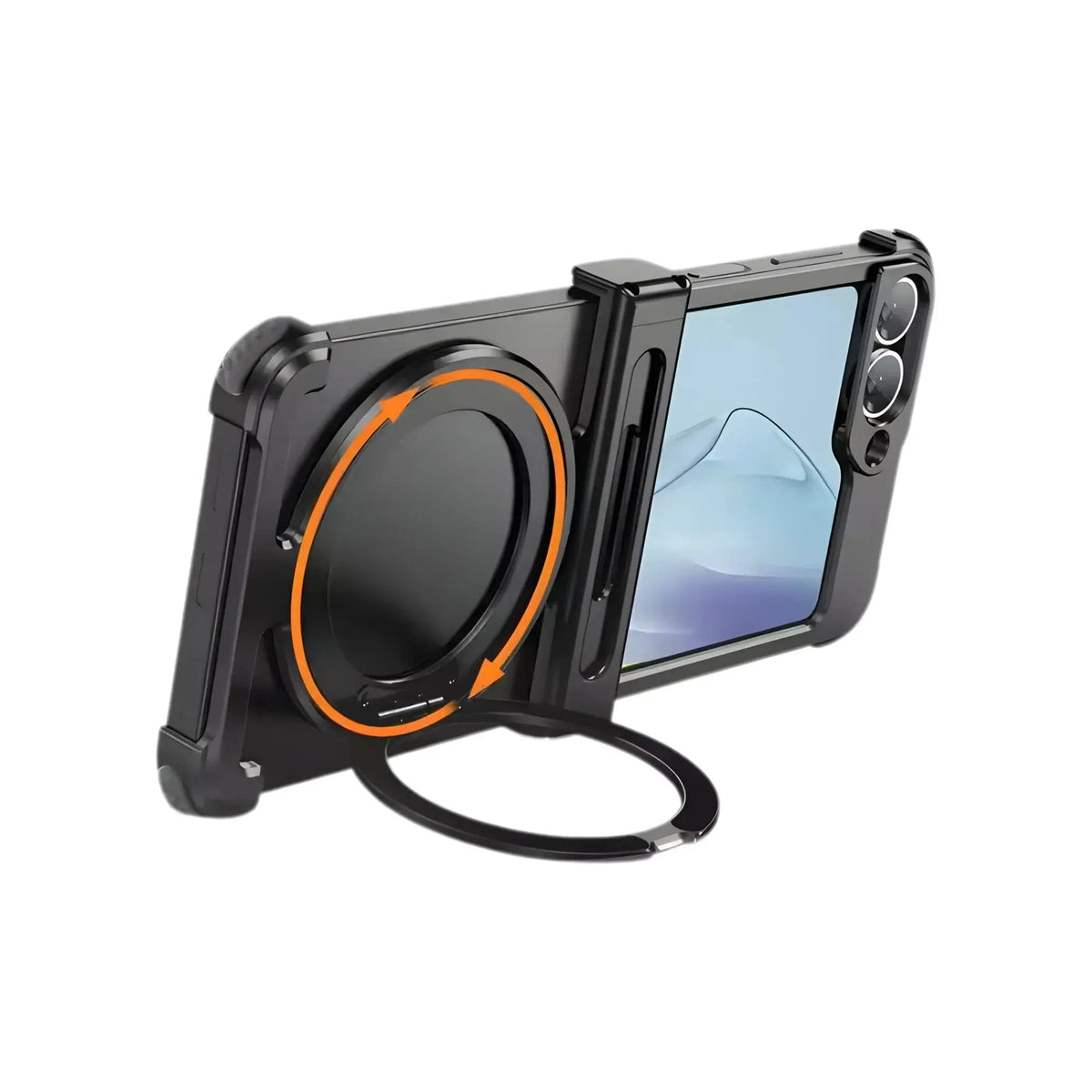 Z Flip Metal Ring Stand Case